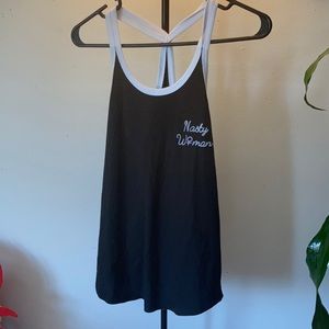 Black Matter M black tank with white trim